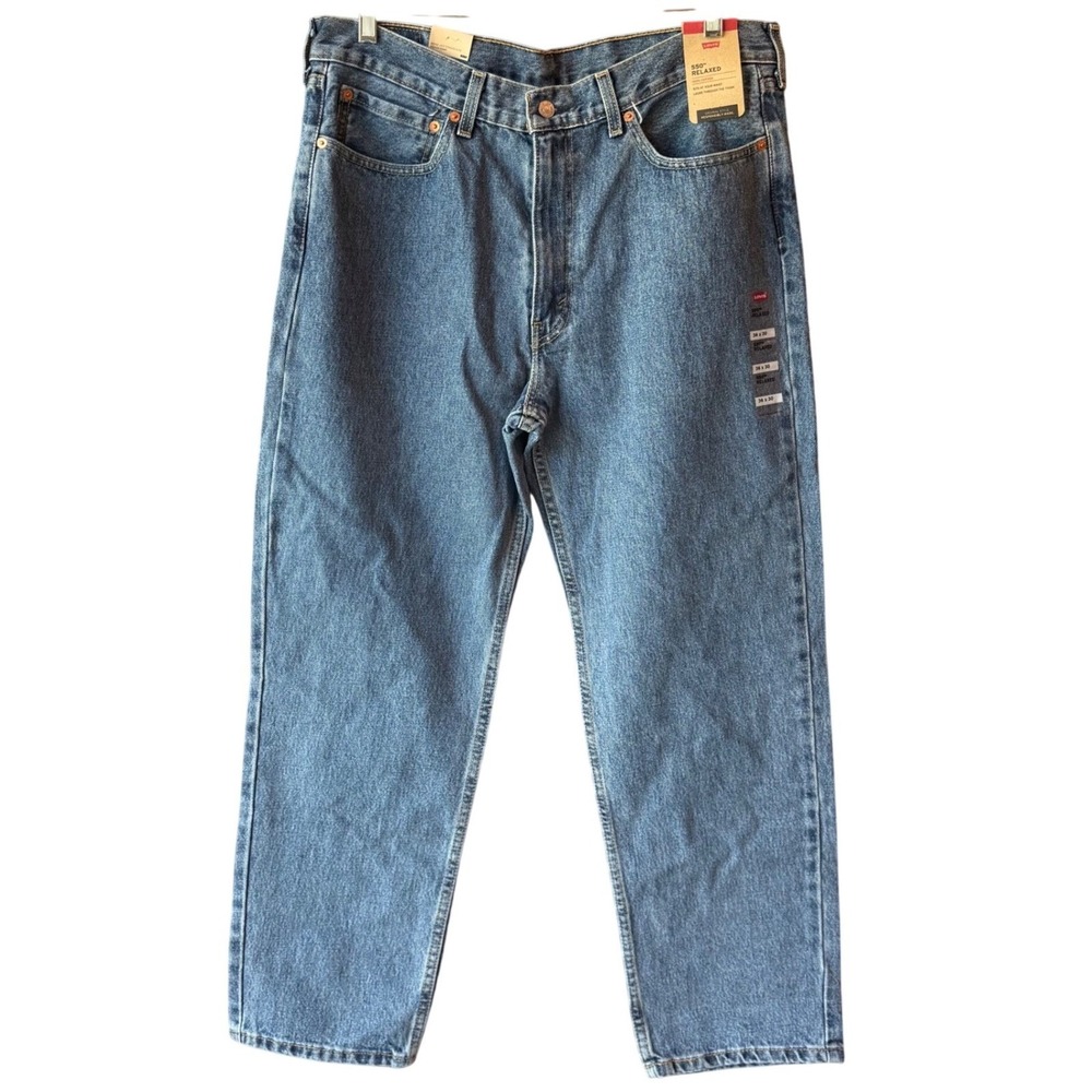 Levi's 550 Relaxed Fit Jeans Blue 100% Cotton Men's Size 36x30 NWT